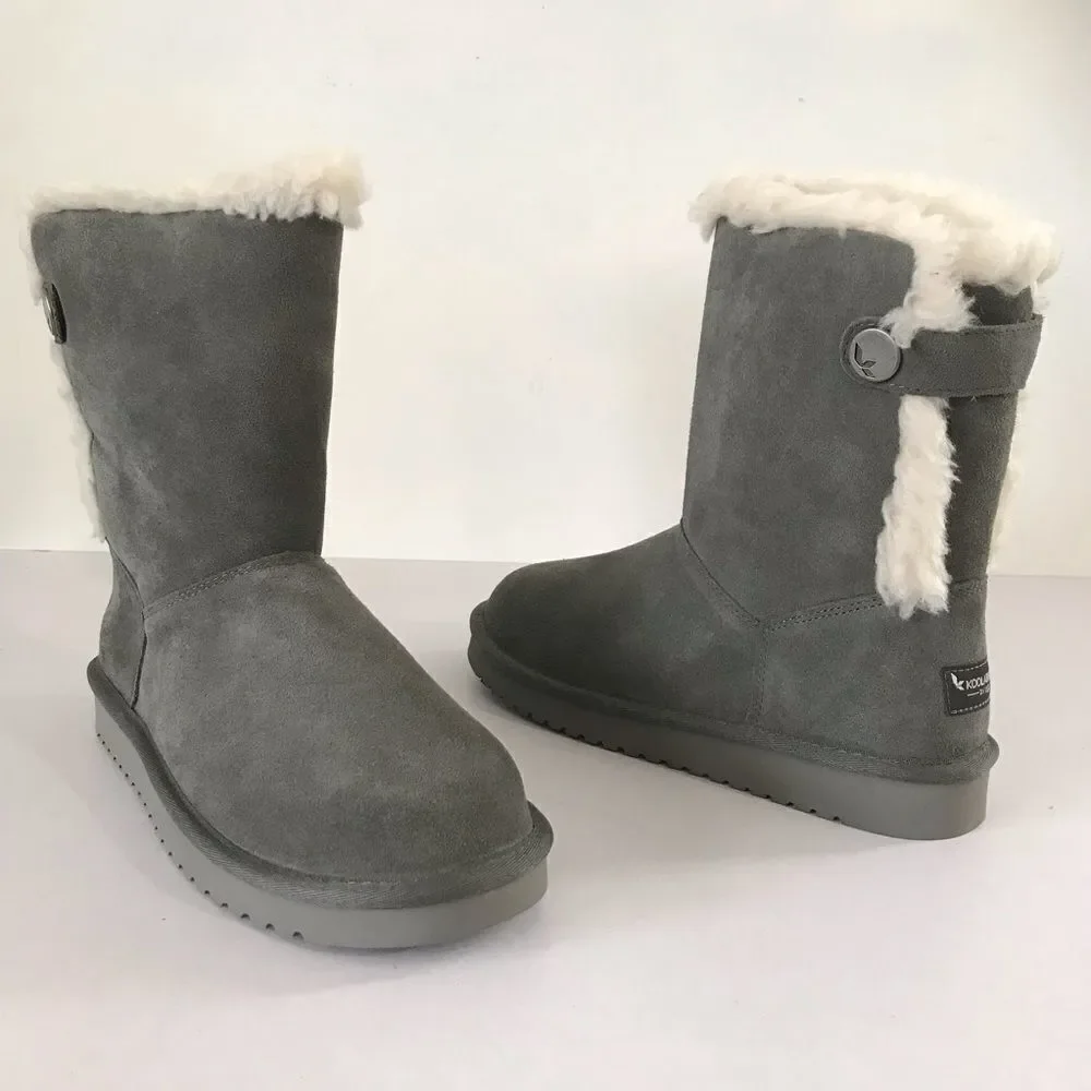 Koolaburra by UGG Jordina Suede Button Short Boots